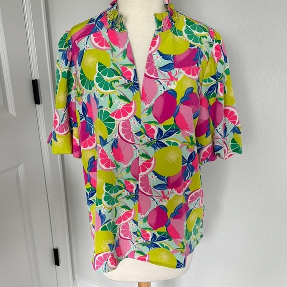 Umgee Pink Lemonade Colorful Blouse Size M - Picture 2 of 7